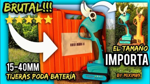 TIJERAS de PODA a BATERÍA 15-40mm (UNBOXING y REVIEW) Nº1 Agricultura y Jardinería by mixim89
