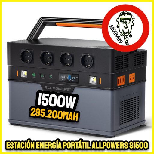 Kit Estación Energía Solar Portátil Allpowers S1500